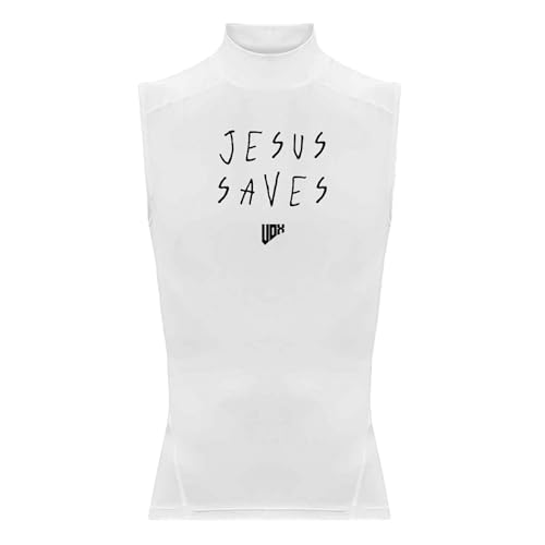 "Jesus Saves Men's Compression Tank Top Sleeveless Sweat-Wicking Christian Workout Shirt Tight Fit