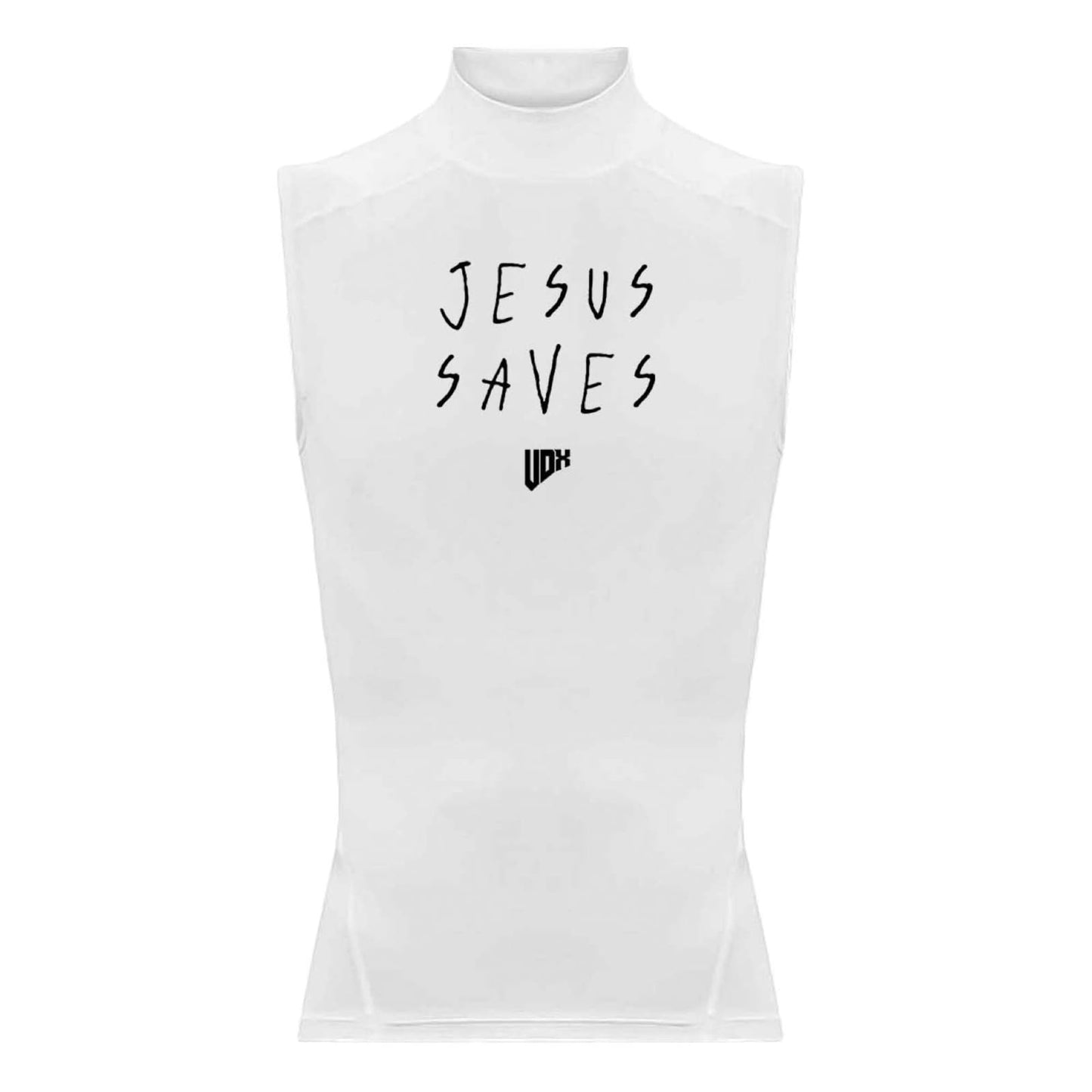 "Jesus Saves Men's Compression Tank Top Sleeveless Sweat-Wicking Christian Workout Shirt Tight Fit